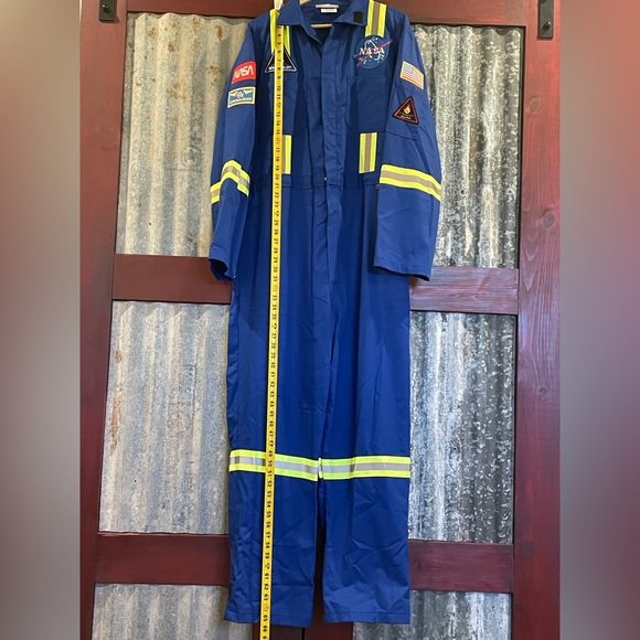 H2C Flame Resistant 3M Reflective Coverall NASA Space Suit Costume W/Patches (L) - Picture 15 of 17